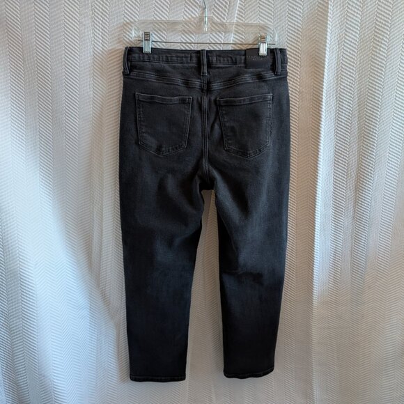 Scotch & Soda Amsterdam Women's Black Jeans Size 10 Straight Stretch High Rise - Picture 6 of 10